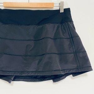 Black Lululemon Pace Rival Mid-Rise Skirt Long